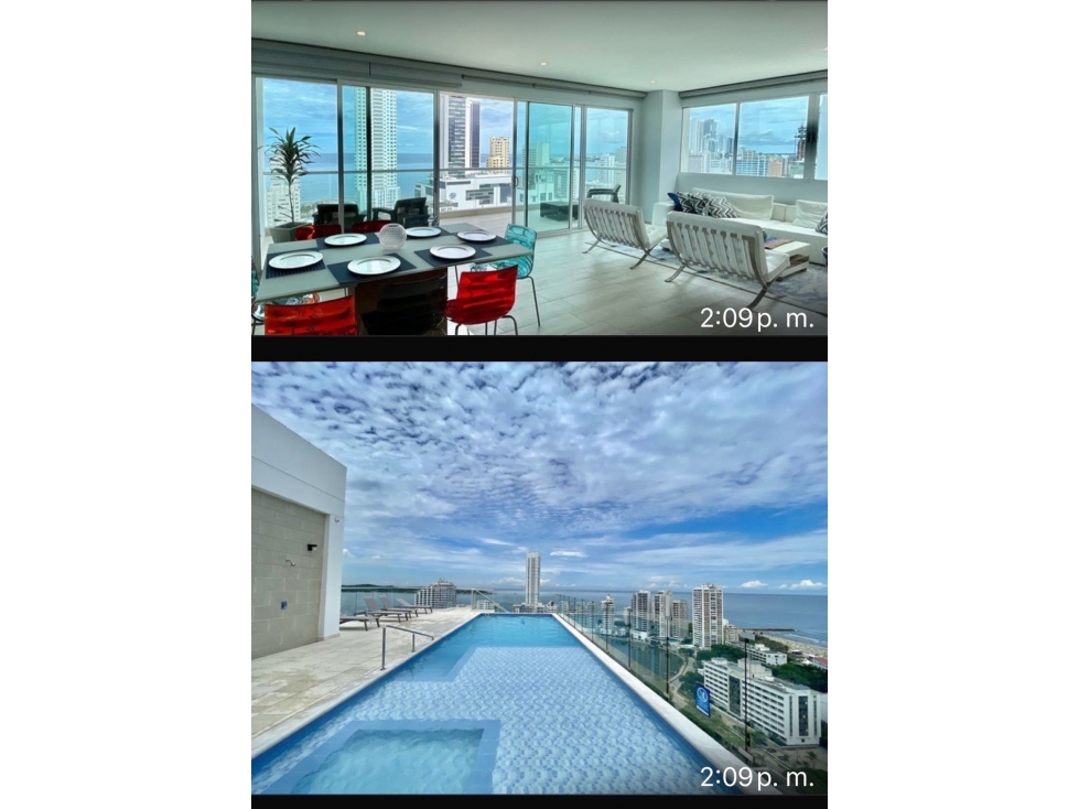 Lindo apto en venta en Bocagrande con vista 280 grados. — foto 2