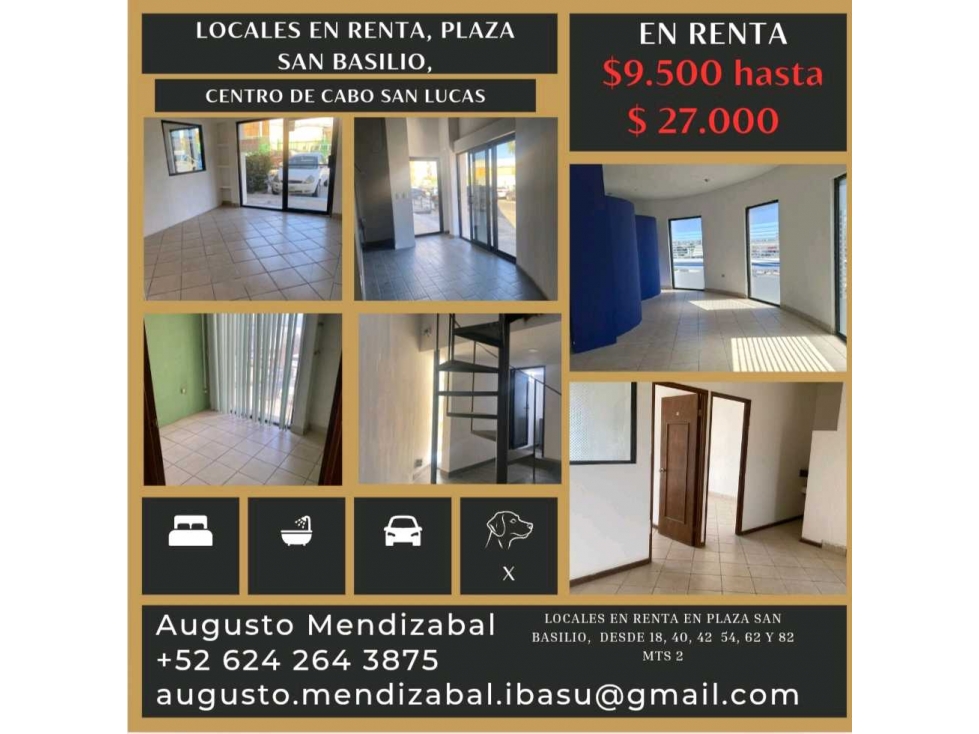 Locales comerciales centricos en renta, Cabo San Lucas. - 1