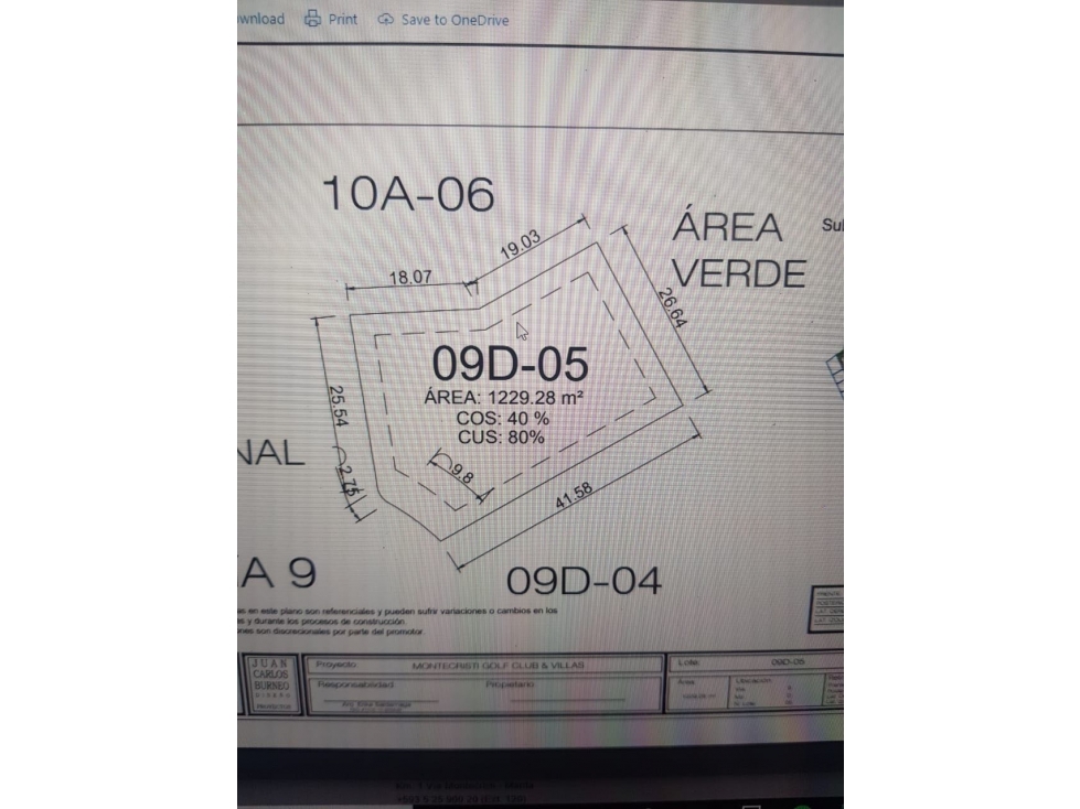 Lote pendiente negativa de venta Urb. Montecristi Golf Club. — foto 4