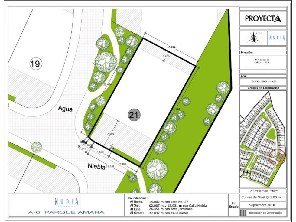 Lote en Venta rodeado área verde. NUBIA RESIDENCIAL. Zona Angelópollis - 3