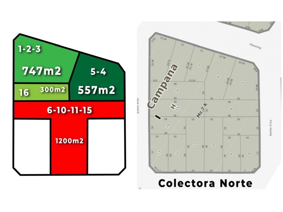 Lote en venta sobre Colectora Norte 747m2 - 5