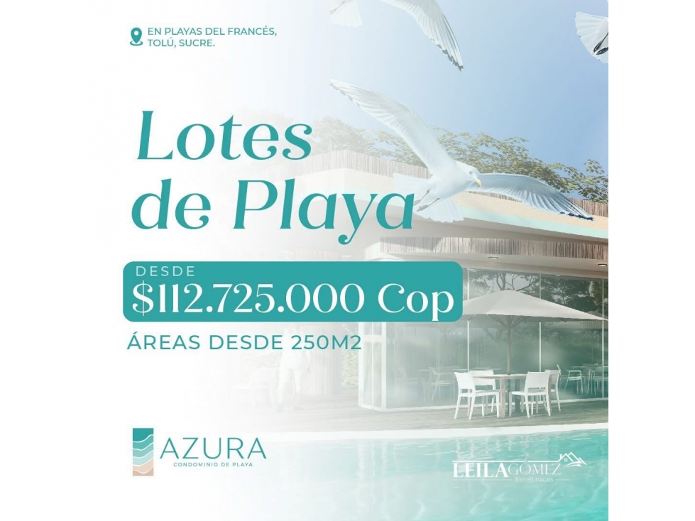 Lotes en Condominio de Playa en Tolu