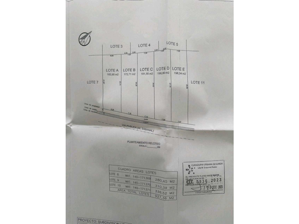 LOTES EN VENTA EN ROSENDO GARCES LISTOS PARA ESCRTURAR