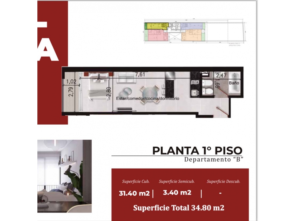 Monoambiente a estrenar con balcón en Parque chas - 38mt2 - Amenities - 5