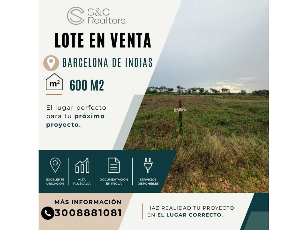 Oportunidad lote en venta Barcelona de Indias cartagena - 1