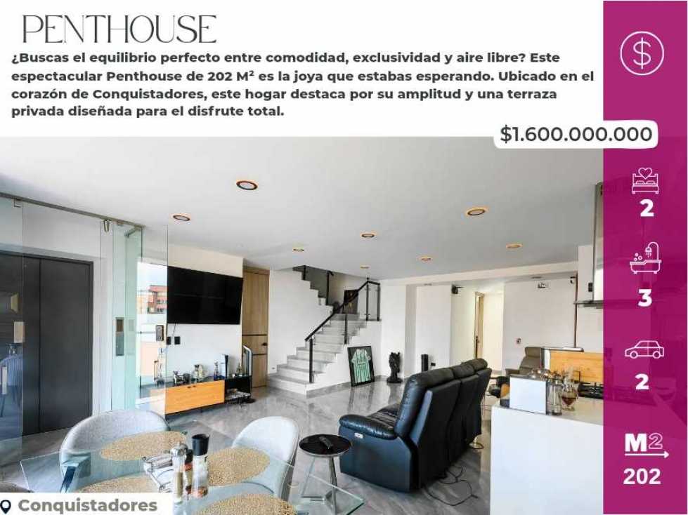 Pent-house de Ensueño en Conquistadores, con Terraza Privada