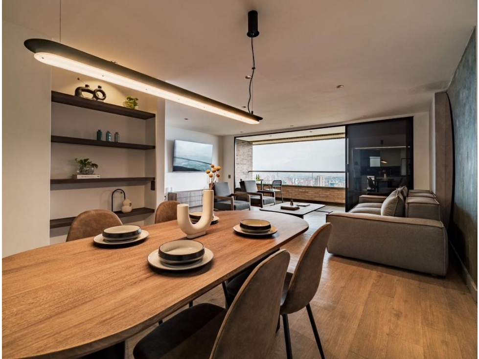 Penthouse en renta amoblado vista 3 hab AC