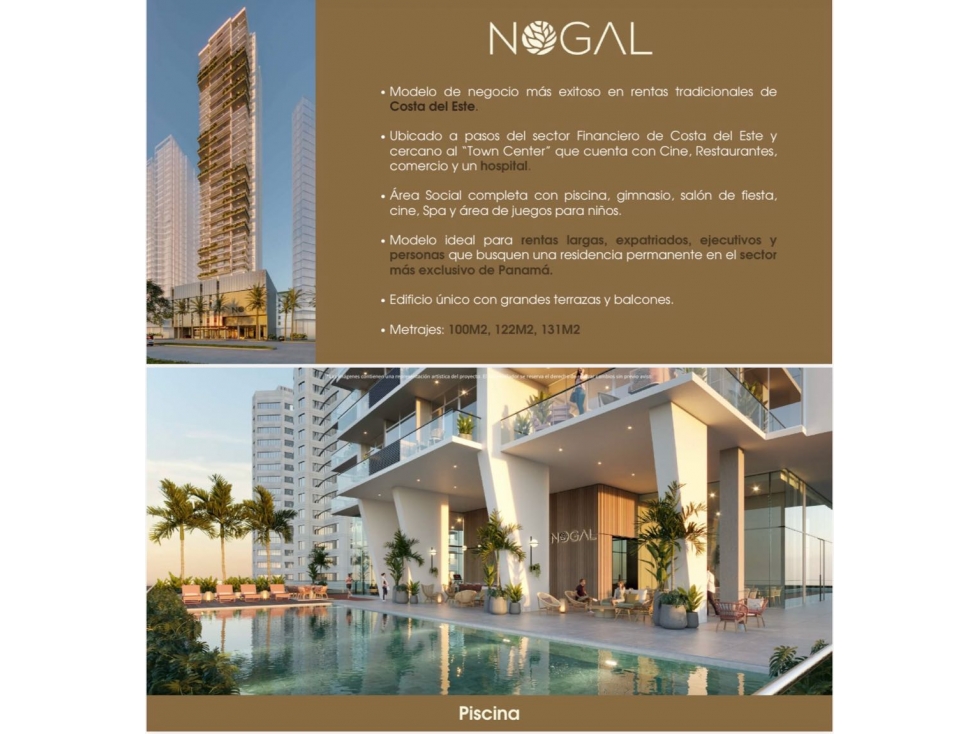 PREVENTA - VENDO APARTAMENTO PH NOGAL - COSTA DEL ESTE 100m2