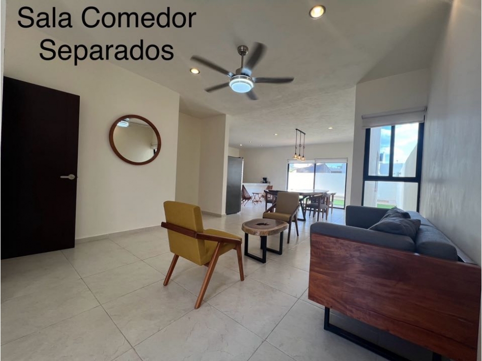 Renta casa amueblacon recámara en planta baja Zendera Conkal Mérida - 5