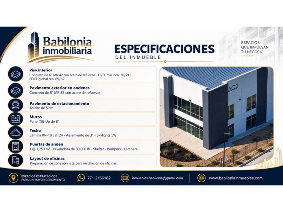 Renta Nave Industrial AAA desde 5,990 m² en PLATAH - 2