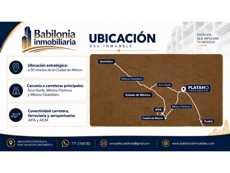 Renta Nave Industrial AAA desde 5,990 m² en PLATAH - 5