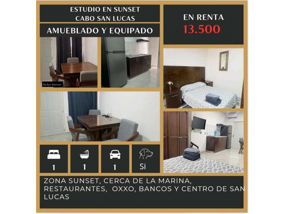 Renta Estudio en Sunset,.Cabo.San Lucas