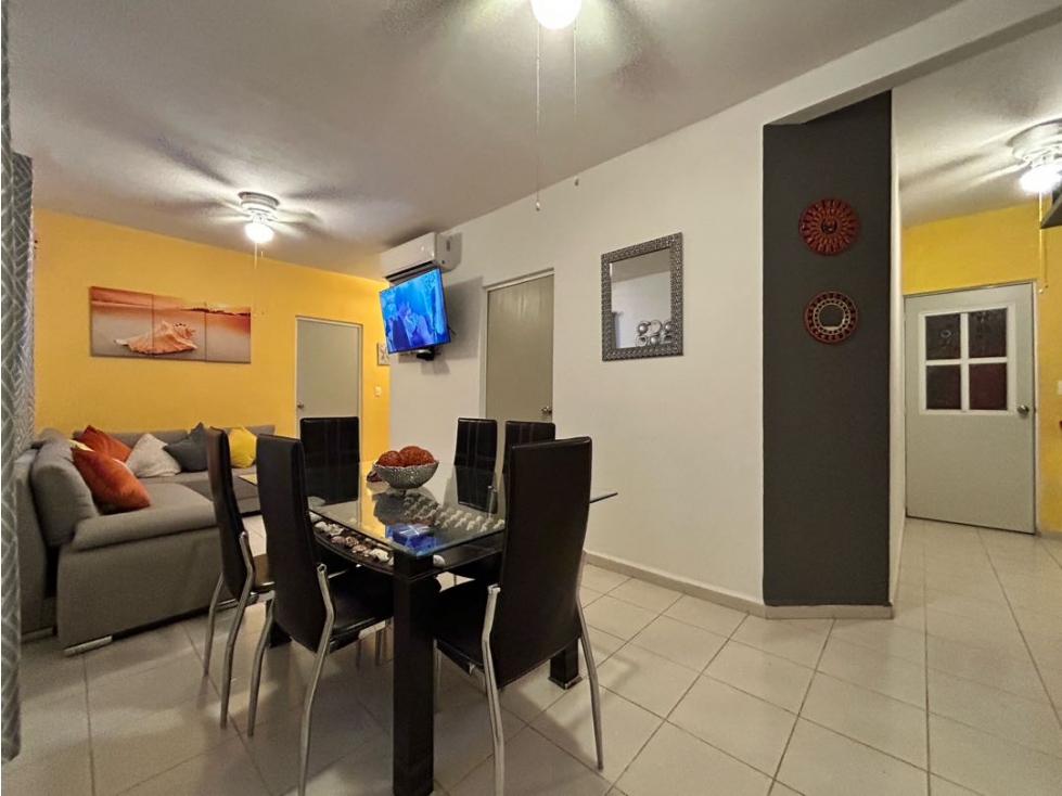 Depa en Renta Vacacional Playa del Carmen, 3 Hab. en PB