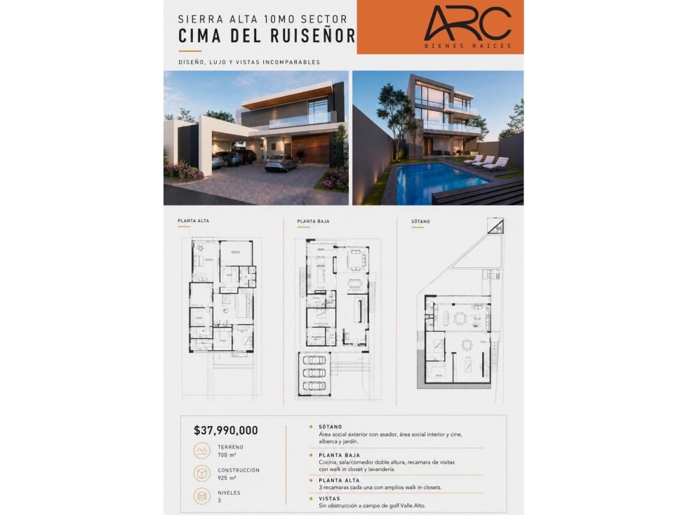 Residencia de lujo en Venta en Sierra Alta 10° Sec.