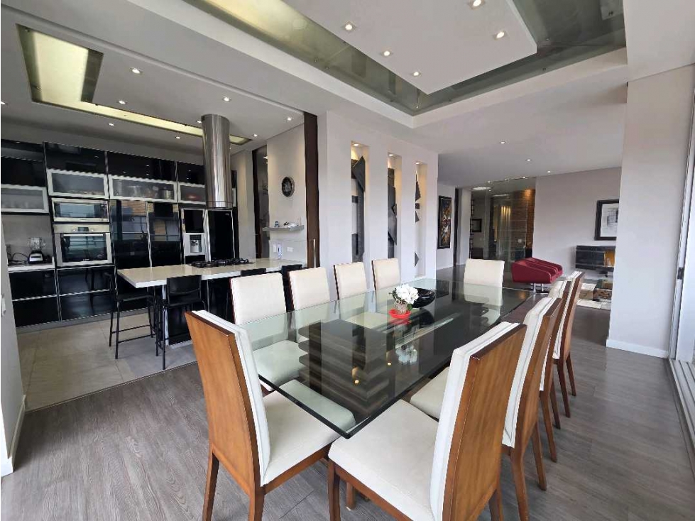 SANTA PAULA VENTA APTO MODERNO EXTERIOR 245M2 3H TERRAZA $2.200 MILLON