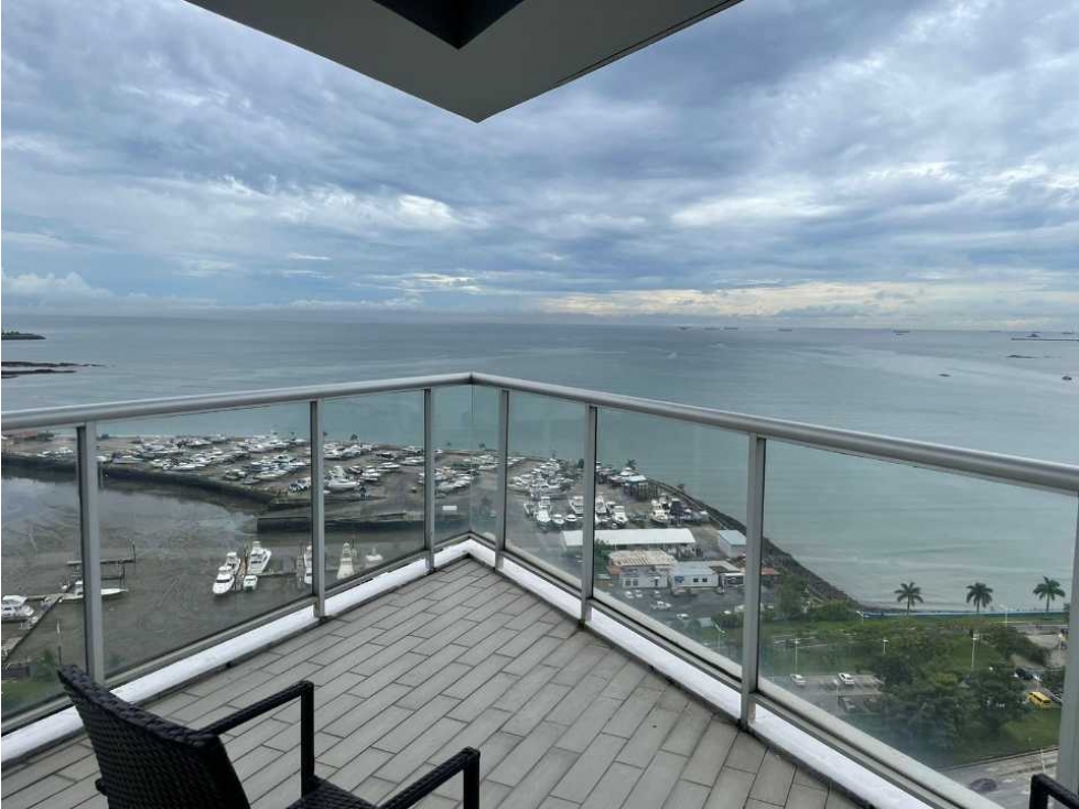 SE ALQUILA APARTAMENTO AMOBLADO PH YACHT CLUB VISTA AL MAR