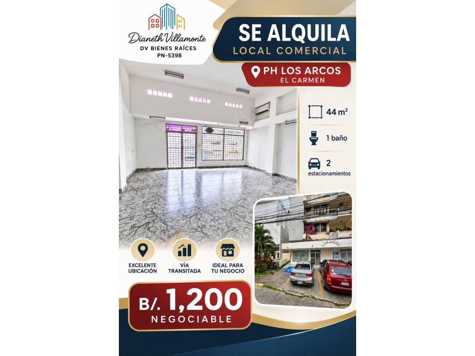 Se Alquila local comercial en El Carmen - 1