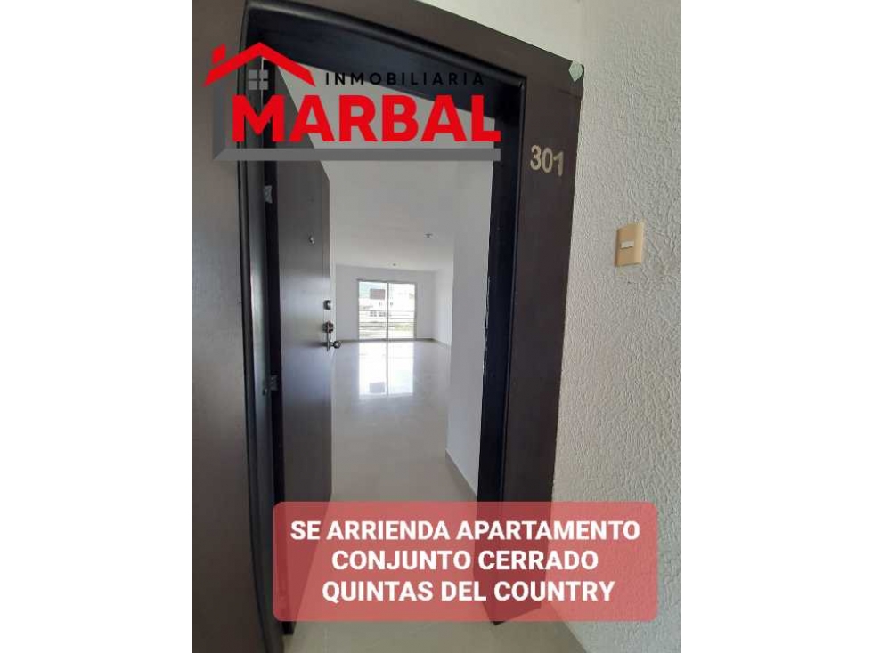 SE ARRIENDA APARTAMENTO CONJUNTO CERRADO QUINTAS DEL COUNTRY