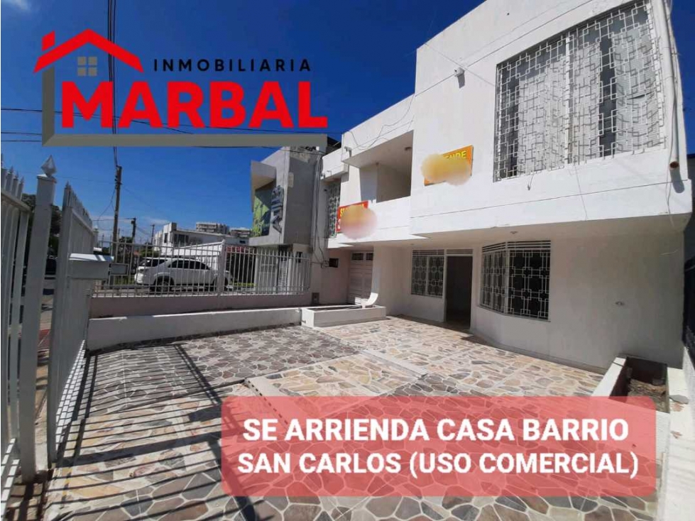 SE ARRIENDA CASA BARRIO SAN CARLOS (USO COMERCIAL)