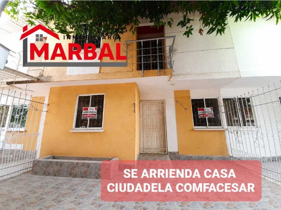 SE ARRIENDA CASA CIUDADELA COMFACESAR (BATALLON LA POPA)