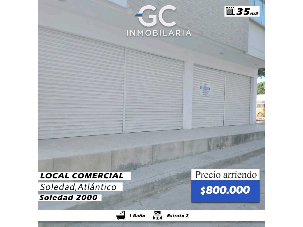 se arrienda local comercial - soledad 2000 - soledad - 1