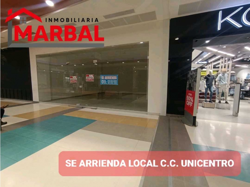 SE ARRIENDA O SE VENDE LOCAL CENTRO COMERCIAL UNICENTRO - 1