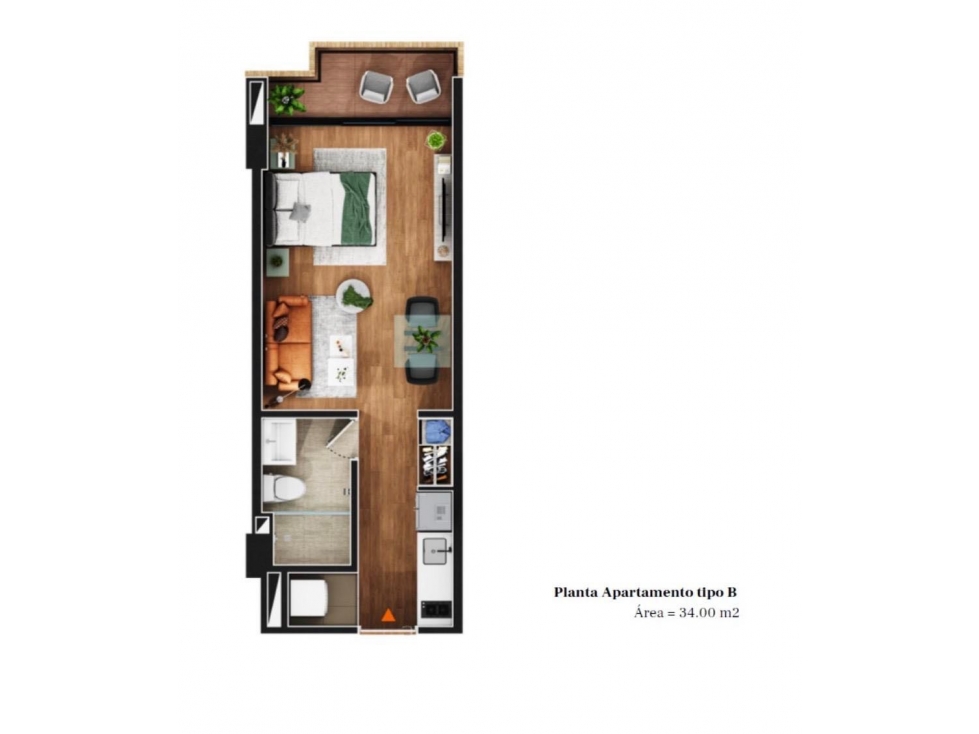 SE VENDE APARTAESTUDIO EN CHICO RESERVADO.P