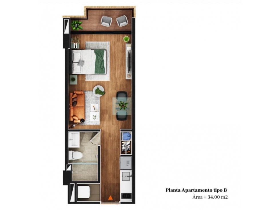SE VENDE APARTAESTUDIO EN CHICO RESERVADO.P — foto 3