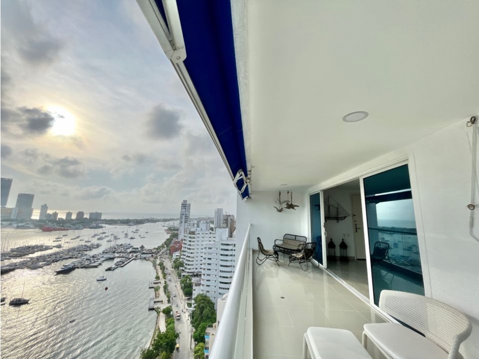 SE ARRIENDA APARTAMENTO AMOBLADO EN MANGA, SOBRE LA BAHIA — foto 2