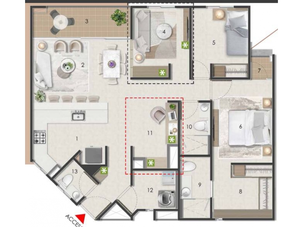 SE VENDE APARTAMENTO EN PARQUE NATURA EN OBRA GRIS MIP cw9544155