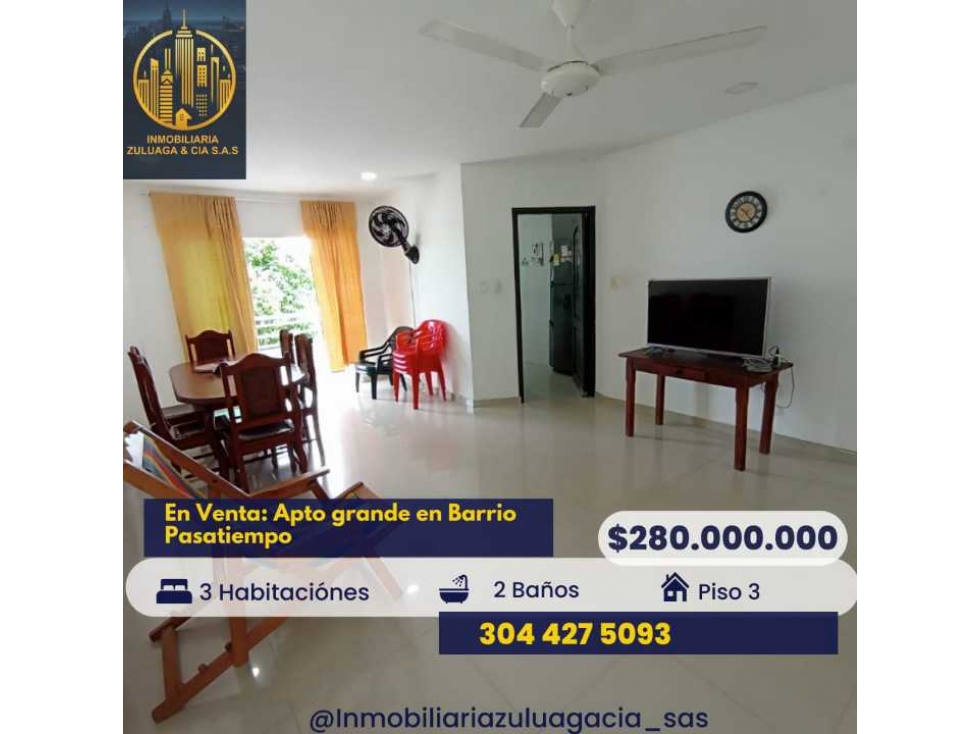 SE VENDE APARTAMENTO EN PASATIEMPO MONTERÍA - 1