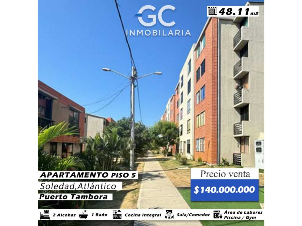 Se vende apartamento piso 5 puerto tambora