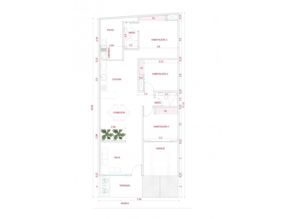 SE VENDE CASA DE 1 PISO Sobre planos — foto 3