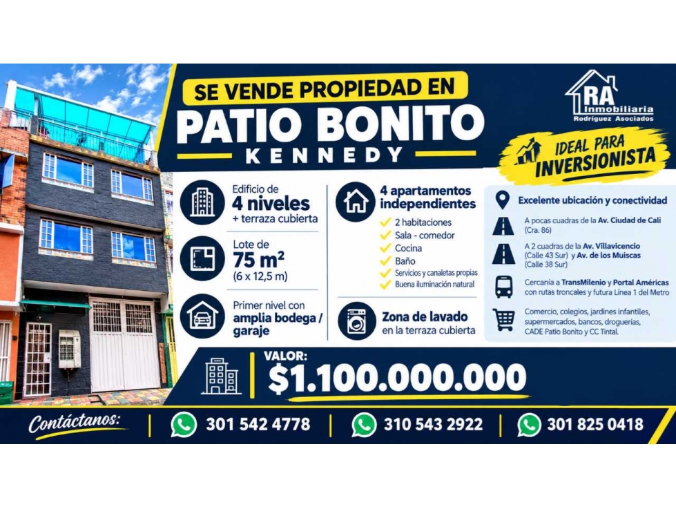 SE VENDE EDIFICIO CON ALTO POTENCIAL DE RENTABILIDAD