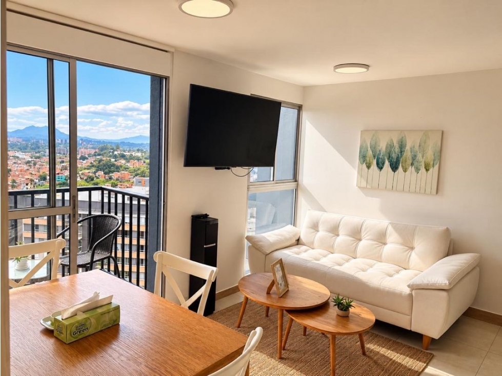 Se vende hermoso apartamento con doble balcón en unidad residencial - 1
