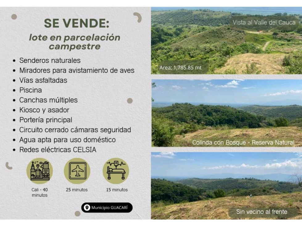 SE VENDE LOTE CAMPESTRE EN MIRADOR DE LA COLINA A 10 MINUTOS DE BUGA - 2