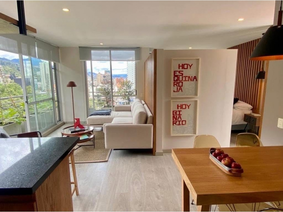 SE VENDE RE APARTAMENTO AMOBLADO EN BOSQUE IZQUIERDO 59 mts + 45 terr — foto 3