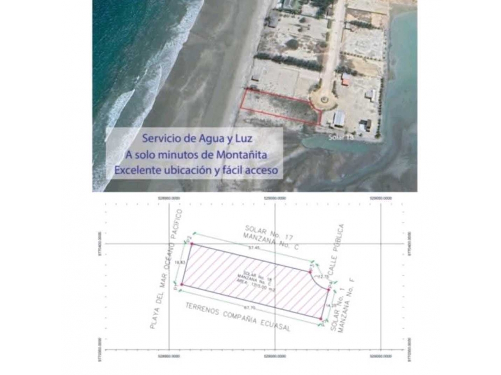 Se vende Terreno en la playa, ubicado PACOA en la prov Santa Elena - 1