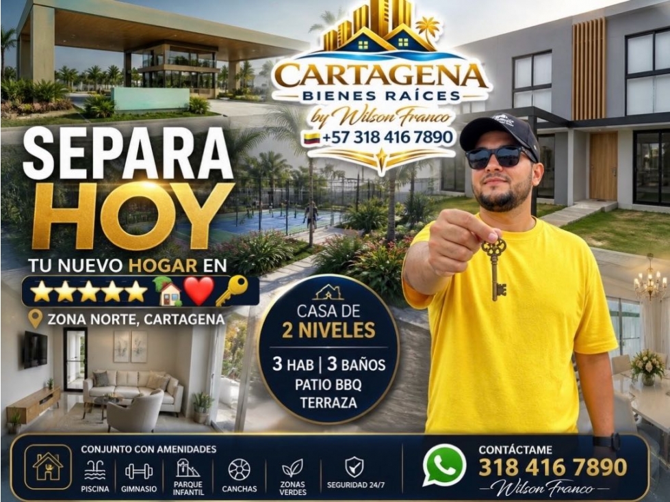 SEPARA CON SOLO $5.000.000 | CASAS DISPONIBLES, Zona Norte Cartagena