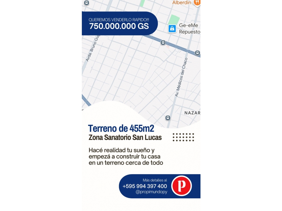 Terreno 455m2 a tan solo 750.000.000 oferta!!! - 1