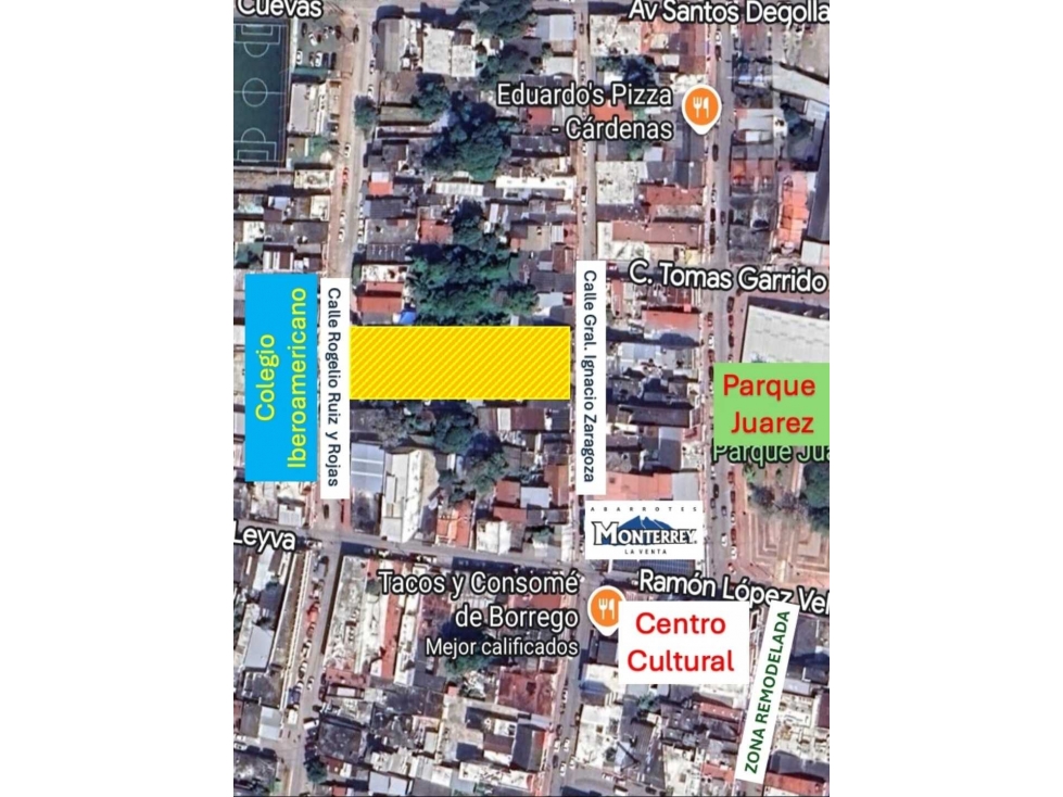 Terreno a una cuadra del parque Juarez. - 1