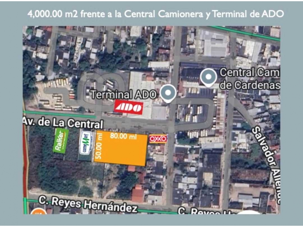 Terreno en Renta Frente al ADO Cradenas - 4