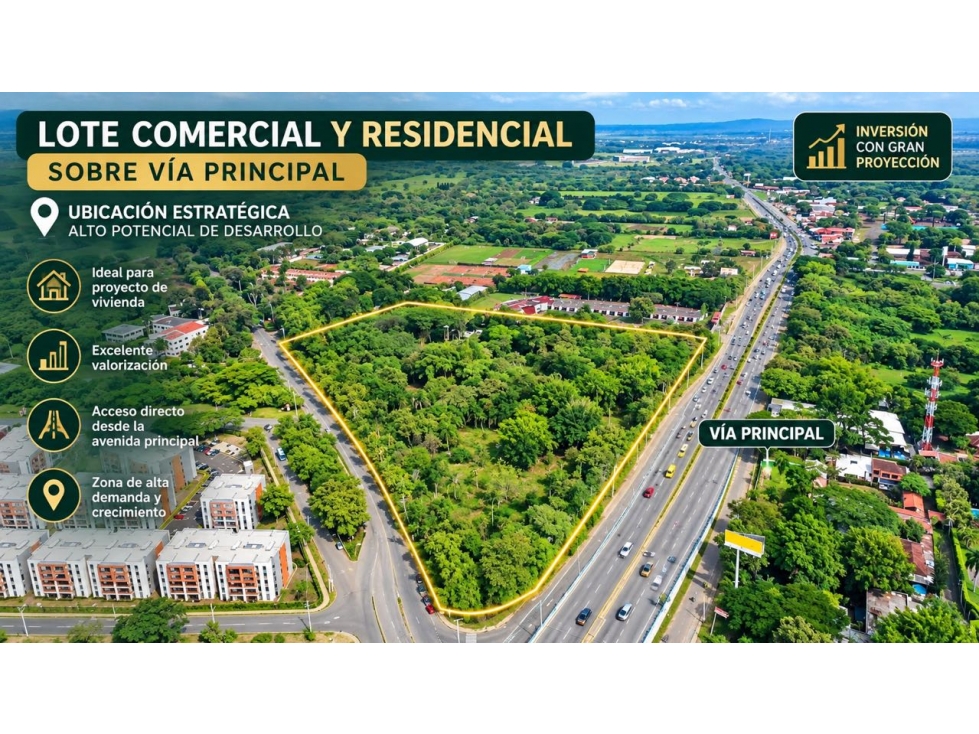 Lote en Venta para Desarrollo Urbanístico Cali, Valle