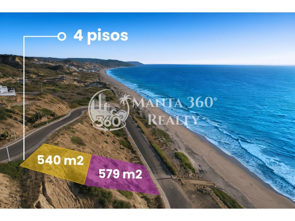 Terreno frente al mar en venta, Playa Alta, Manta - 1