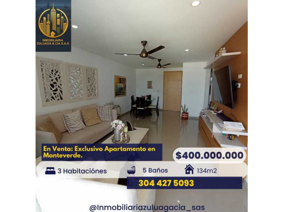 VENDO APARTAMENTO EN MONTEVERDE MONTERIA - 1