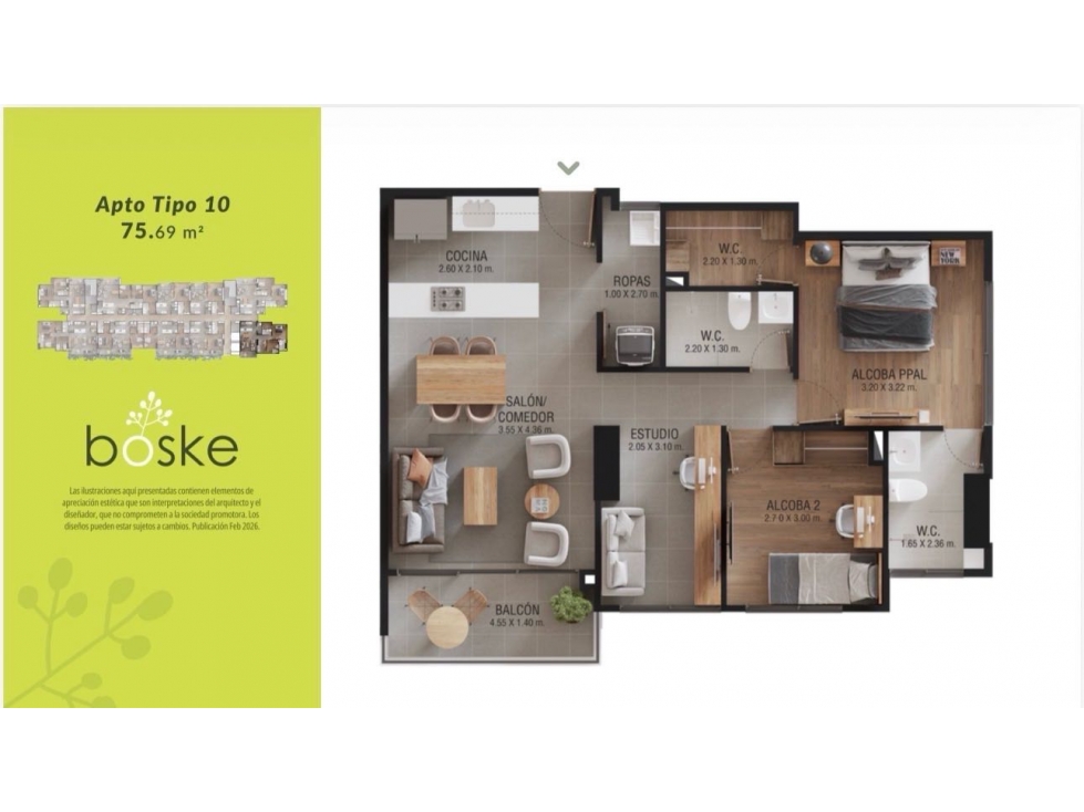 Vendo apartamento para estrenar en Boske Campestre — foto 6