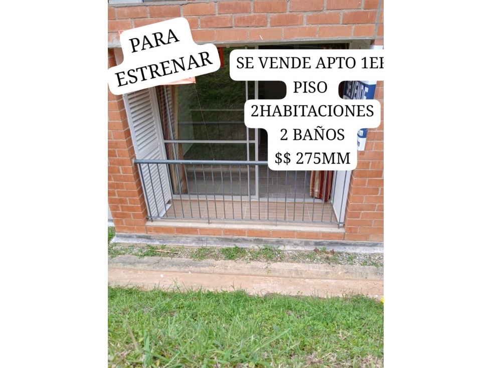 VENDO APTO EN LA CEJA $275MM ÁREA49MT2 PARA ESTRENAR 2HAB 1ER PISOPIS
