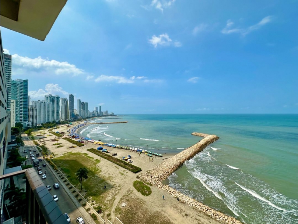 VENDO EN CARTAGENA APARTAMENTO FRENTE AL MAR EN B/GRANDE VISTA AL MAR
