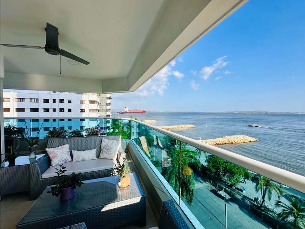 VENDO EN CARTAGENA APARTAMENTO FRENTE A LA PLAYA DE CASTILLOGRANDE
