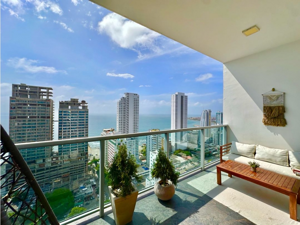 VENDO EN CARTAGENA APARTAMENTO PARA INVERSIÓN EN BGRANDE VISTA AL MAR